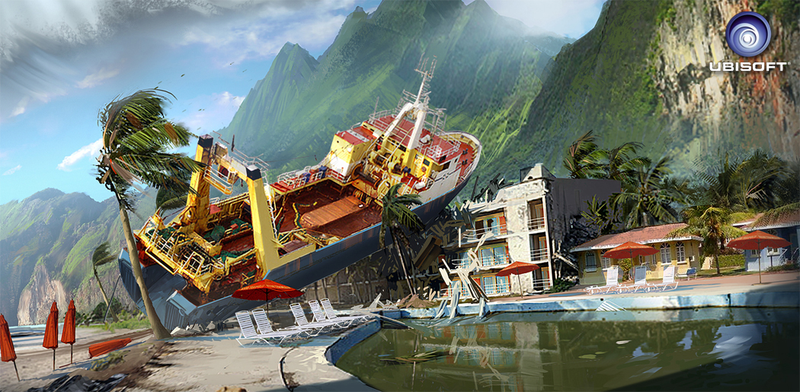 Illustration for article titled Early Far Cry 3 Concept Art Shows Scrapped Ideas, Luxury Resorts And... Fun Parks